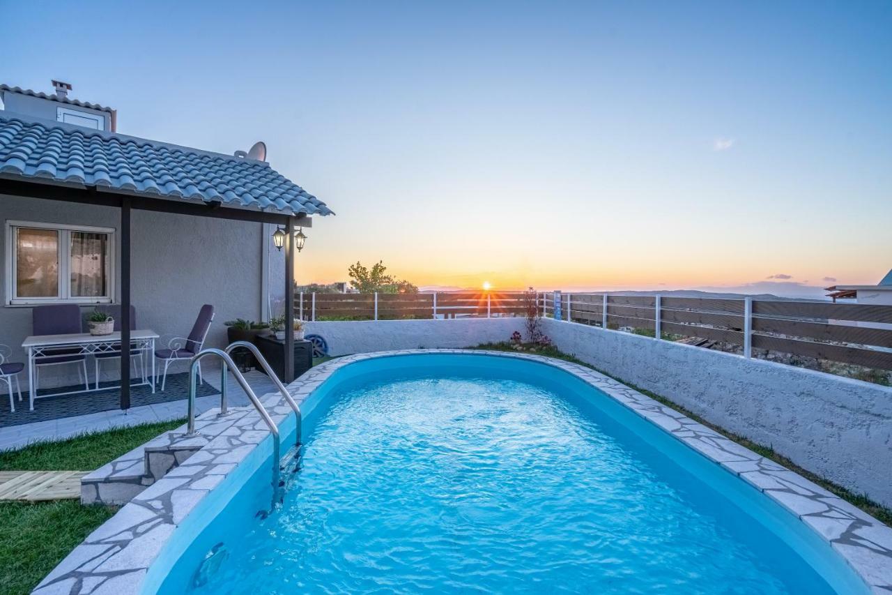Fontana Luxury Villa Salakos With Pool Near Beach Exterior foto